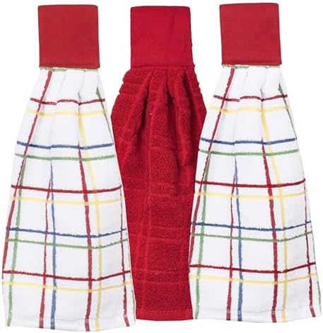 Ritz Premium 100% Cotton Solid & Multi Check Kitchen Tie Towel Absorbent by RITZ