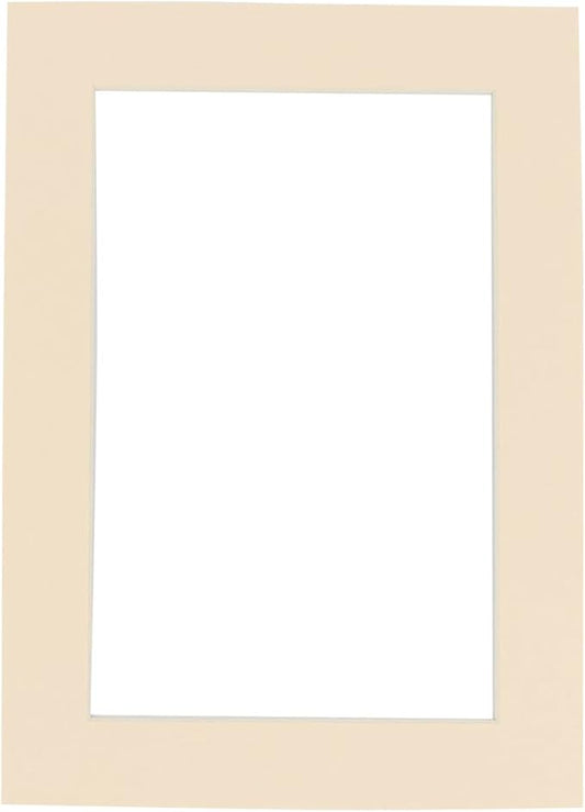 11x14 Mat Bevel Cut for 8.5x11 Photos - Acid Free Cream Precut Matboard With Backing Board and Crystal Clear, Self Seal Mat Bag - For Pictures, Framing - 4-ply Thickness