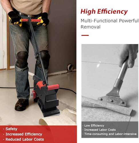 Electric Floor Scraper with 2 Blades, Detachable Handle - Image 3