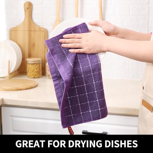 Homaxy 100% Cotton Terry Kitchen Dish Cloths, 4 Pack - Image 4