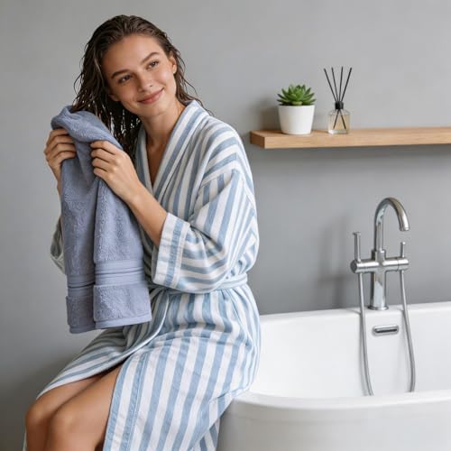 Luxury Hand Towels Set for Bathroom, 2 Pack, Light Grey - Image 2