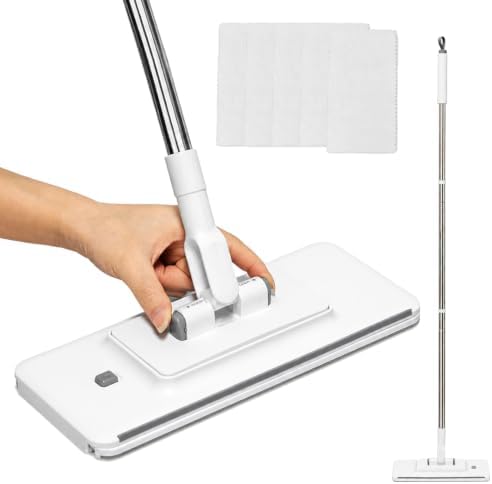 Hands-Free Cloth Changing Flat Mop, No Wash Wall Cleaner Mop by KZKR