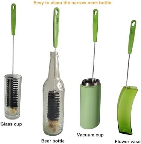16" Water Bottle Brush for Cleaning, Dokpod Long Handle Bottle Cleaner Brush - Image 2