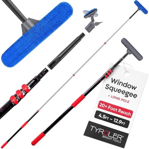 20 Feet High Reach Professional Window Squeegee by TyrolerBrightTools