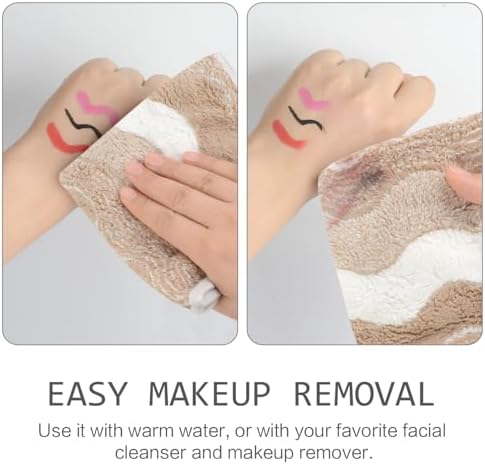 SINLAND Microfiber Facial Cloths Fast Drying Washcloth 12x12inch Wave Pattern 6 - Image 4