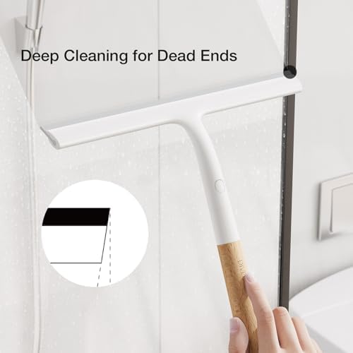 Shower Squeegee for Glass Doors, Streak-Free Silicone Window Cleaner - Image 5