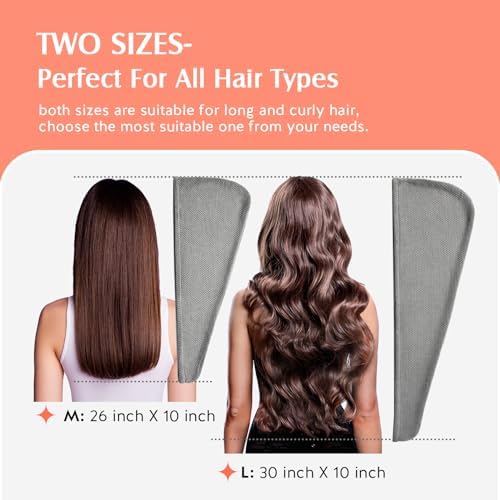 YFONG 2 Pack Large Microfiber Hair Towel Wrap - Image 4