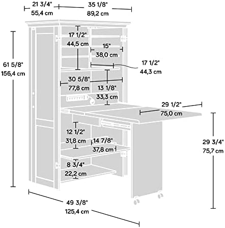 Sauder Miscellaneous Storage Craft & Sewing Armoire, L: 35.112" x W: 21.81" x - Image 3