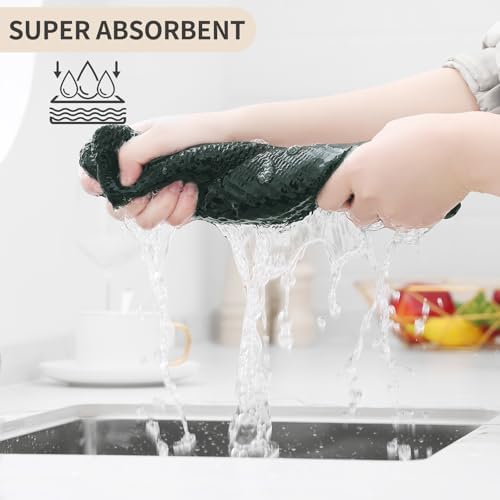 Homaxy 100% Cotton Waffle Weave Kitchen Dish Cloths - Image 3