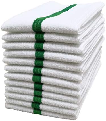 POLYTE Microfiber All-Purpose Ribbed Terry Bar Mop Towel, 14x17 in, 12 Pack by Polyte