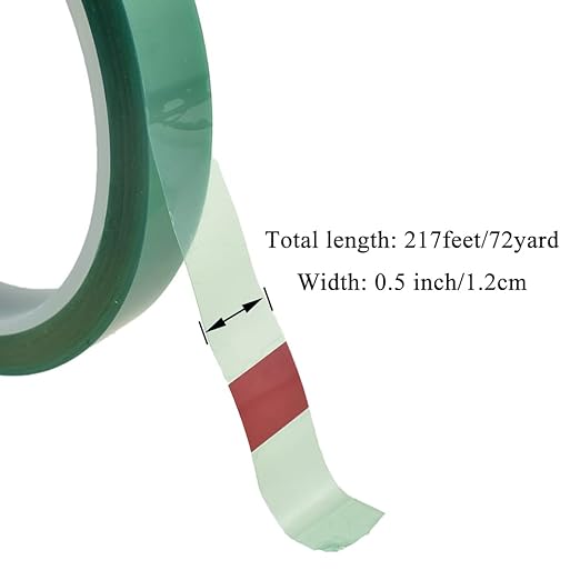 HAHIYO Clear Green 0.5Inch (217Feet/72Yard Total) 2Rolls Floral Tape Waterproof Florist Tape Flower Wrap Adhesive Waterproof Decorative Tape for Bouquet Stem Wrapping Flower Arranging Floral Craft