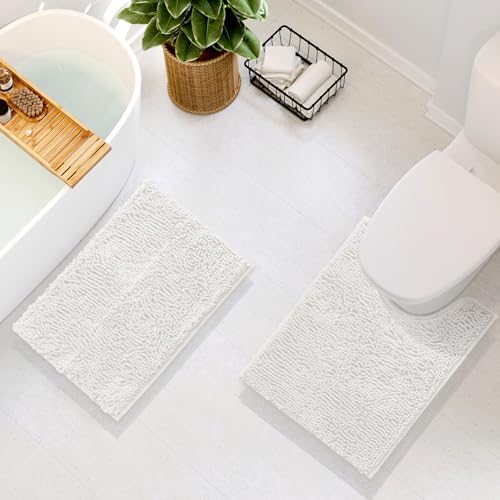 Hearth & Harbor Bathroom Rugs, Chenille Bath Mat - Image 4