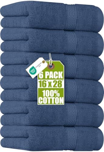 Utopia Towels 6 Pack Premium Hand Towels, 16x28 in, 600 GSM Cotton by UTOPIATOWELS