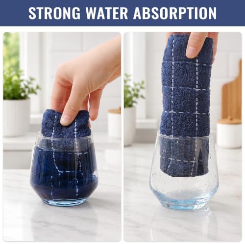 Kitinjoy 100% Cotton Kitchen Towels and Dishcloths Set - Image 5
