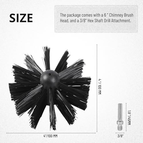 4 Inch Dryer Vent Cleaner Brush Head, Duct Cleaning Brush - Image 2