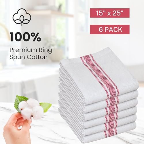 WHITEWRAP Kitchen Dish Towels for Kitchen, Highly Absorbent for Drying and - Image 5