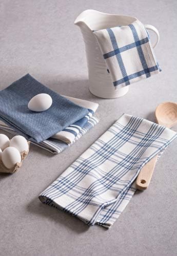 DII Assorted Woven, Kitchen Dishtowel Set, Stone Blue, 5 Piece - Image 5