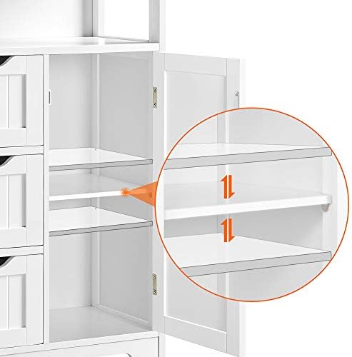 Yaheetech Small Freestanding Bathroom Storage Cabinet - Image 6
