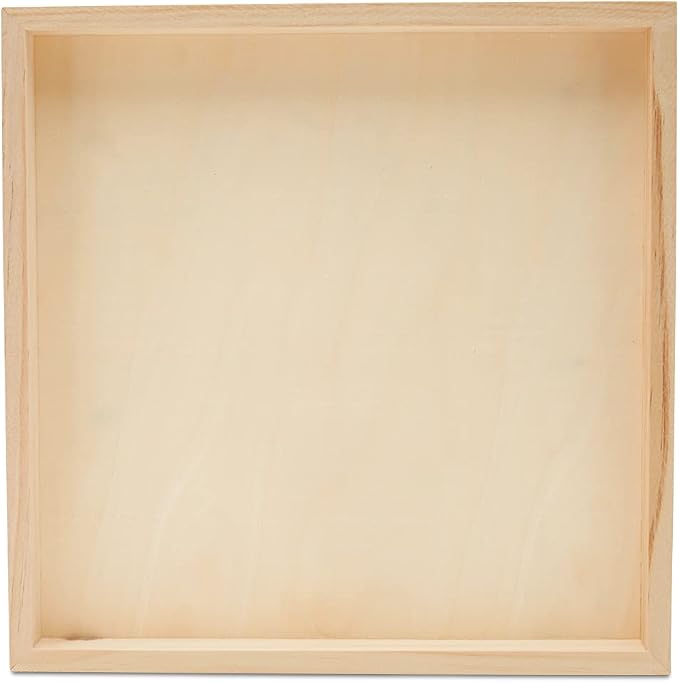 Wood Canvas Panel Cradled 10 x 10 inch, Shadow Box, & Tray Crafts, by - Image 2