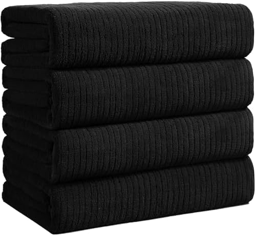 4 Pack Bath Towels Set 35 x 70in Extra Large, Ultra Soft Microfiber by Lunoku