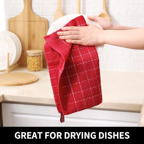 Homaxy 100% Cotton Terry Kitchen Dish Cloths, 4 Pack - Image 4