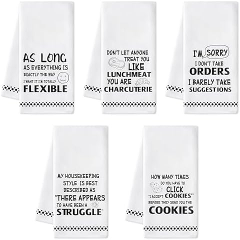 R HORSE Funny Saying Kitchen Dish Towels by RHORSE