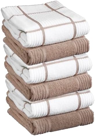T-Fal Solid & Checked Parquet Kitchen Towels: Highly Absorbent, Super Soft Long by T-falbrand