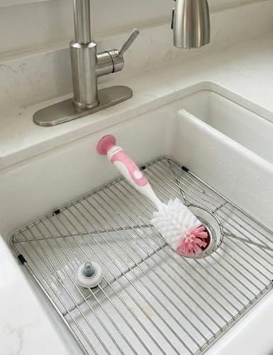 Baby Bottle Brush Set, Suction Base, Hidden Cleaner & Straw Brush - Image 2