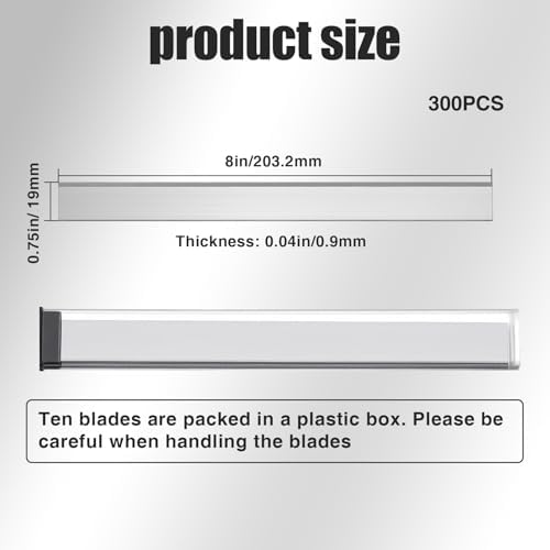 Hicarer 300 Pcs 8 Inch Floor Scraper Blades Compatible - Image 2