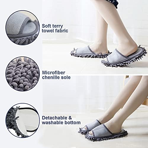 Women's Microfiber Floor Cleaning Mop Slippers - Image 3