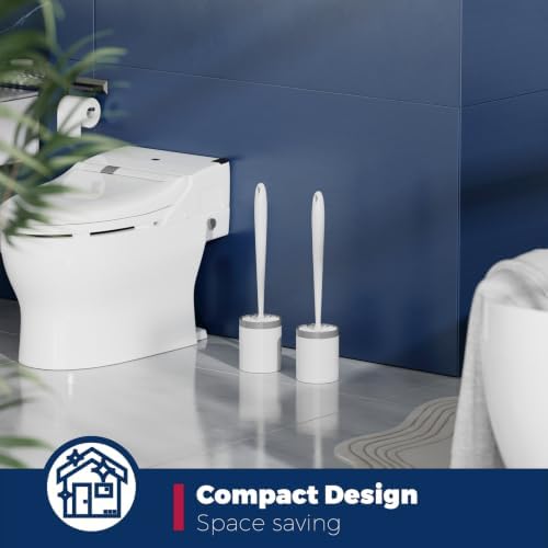 Holaloha Toilet Brush and Holder Set, Compact Design, 2 Pack - Image 7