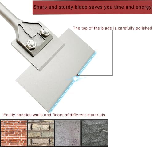 SDS Max Floor Scraper 6 in. x 12 in. Wide Tile Flooring Adhesives Remover - Image 5