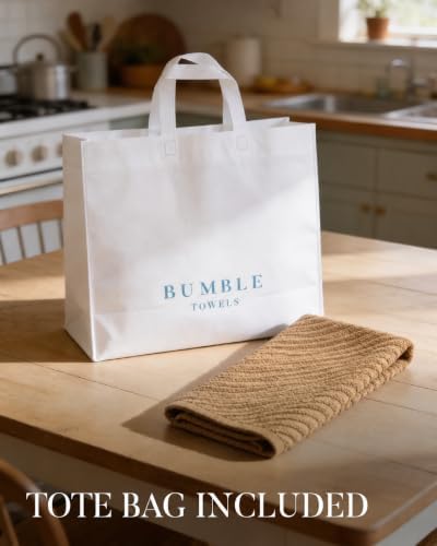 Bumble Kitchen Towels, 100% Cotton, Dish Towels Gray Tan - Image 7