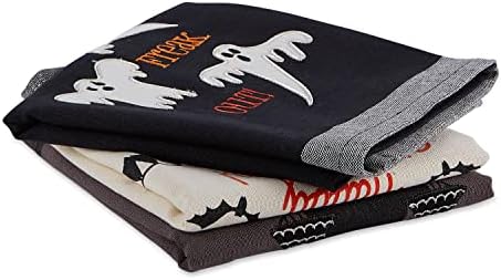 DII Happy Halloween Dishtowel Collection Embellished Cotton Kitchen Hand Towel - Image 3