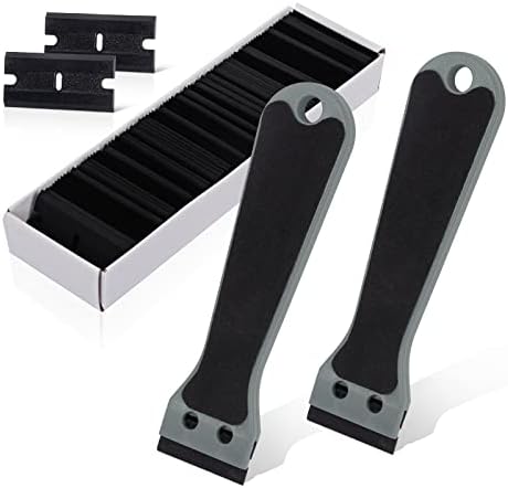 EHDIS 2pcs Plastic Razor Scraper 6-inch Long Handle Adhesive Remover Tool by EHDIS
