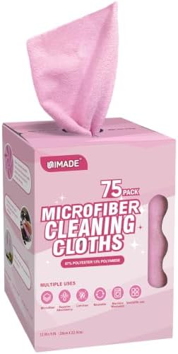 UNIMADE Microfiber Cleaning Cloth, 75 Sheets Microfiber Towels by Unimade