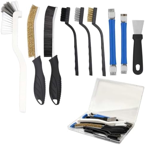 9pcs Crevice Cleaning Brush Set, Hard Bristle Scrub Brushes Tool Kit by Unknown