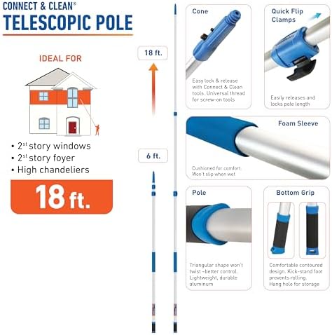 Unger Professional Connect & Clean 6-18 Foot Telescoping Extension - Image 5