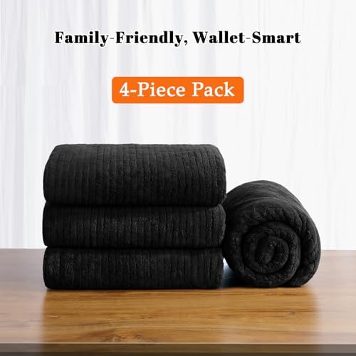 4 Pack Bath Towels Set 35 x 70in Extra Large, Ultra Soft Microfiber - Image 7