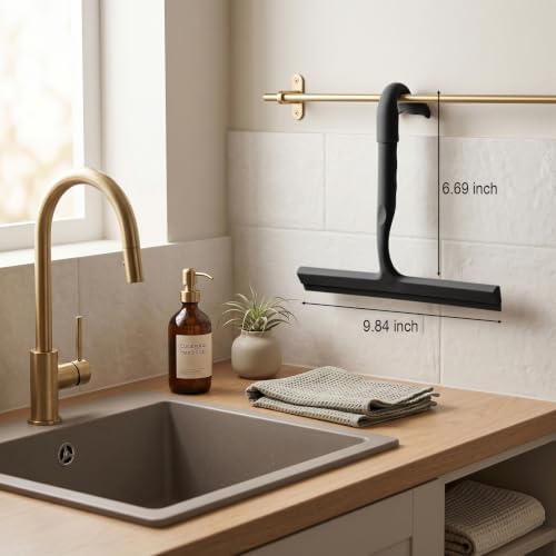 Shower Squeegee for Glass Doors, 9.8" W-Silicone, Streak-Free - Image 2