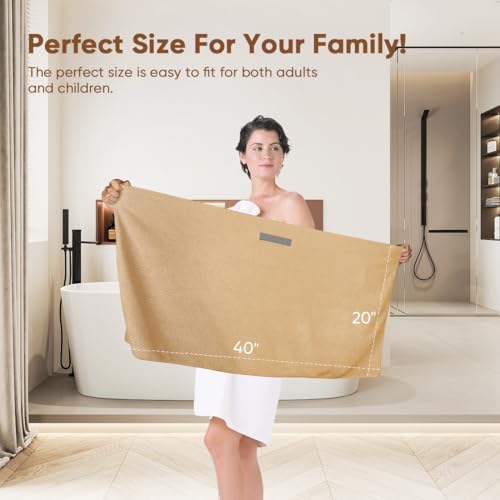 HOMEXCEL 5PK Microfiber Hair Towels, 40x20 in, Fast Drying - Image 5
