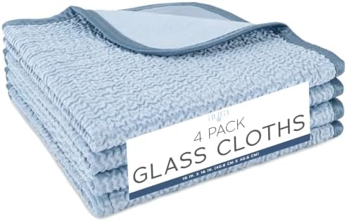 S&T INC. Aura Microfiber Glass Cleaning Cloth, 4 Pack by STINC
