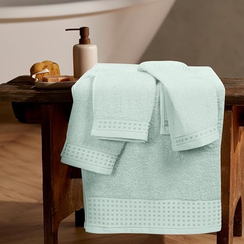 GLAMBURG Ultra Soft 3 Pack Cotton Towel Set, Contains a Bath Towel 28x55 inch - Image 3