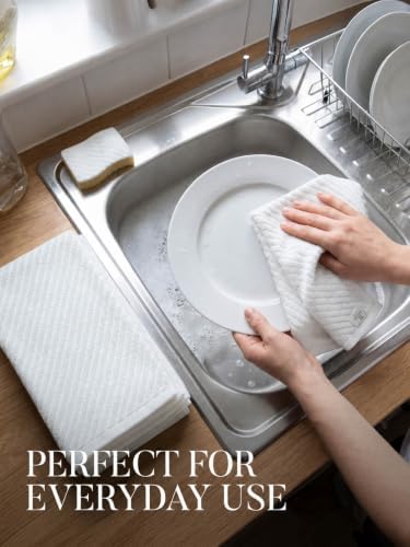 Bumble Kitchen Towels, 100% Cotton, Dish Towels White - Image 5