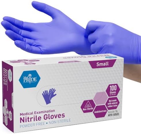MedPride Powder-Free Nitrile Exam Gloves) by MEDPRIDE