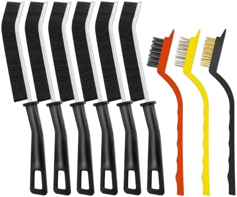 9PCS Crevice Cleaning Brush, Hard Bristle Scrub Brushes Tools by Unknown
