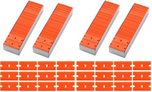 FOSHIO Plastic Razor Blades 200PCS Double Edged 1.5 Inch Suit by FOSHIO