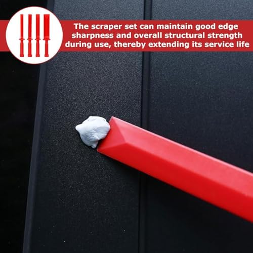 4 Pcs Plastic Chisel Scraper, Auto Paint Scraper Remover Tool Kit - Image 4