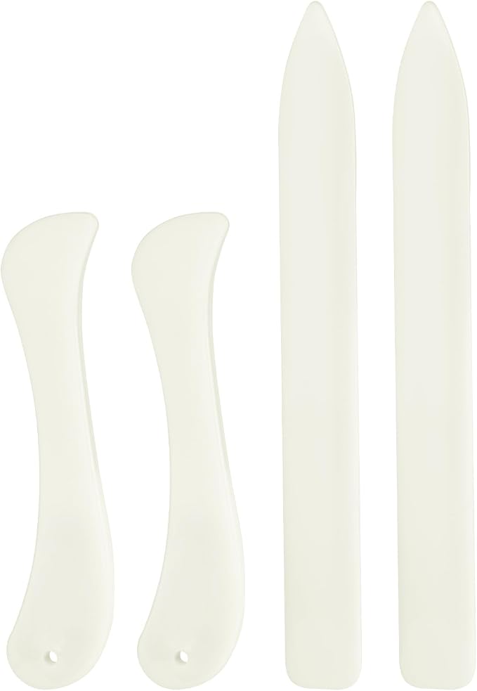 WONVOC 4 Pcs Bone Folders, Crease Makers, Scoring Tool, Plastic Bone Folder by wonvoc
