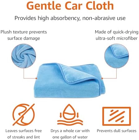Amazon Basics Super Absorbent Microfiber Car Drying Towel, Scratch-Free - Image 2